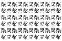 【脳トレ】「䅽」の中に紛れて1つ違う文字がある！？あなたは何秒で探し出せるかな？？【違う文字を探せ！】