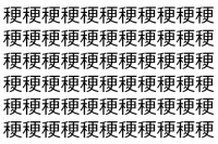 【脳トレ】「稉」の中に紛れて1つ違う文字がある！？あなたは何秒で探し出せるかな？？【違う文字を探せ！】