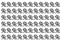 【脳トレ】「兔」の中に紛れて1つ違う文字がある！？あなたは何秒で探し出せるかな？？【違う文字を探せ！】