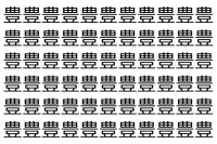 【脳トレ】「豊」の中に紛れて1つ違う文字がある！？あなたは何秒で探し出せるかな？？【違う文字を探せ！】