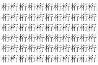 【脳トレ】「桁」の中に紛れて1つ違う文字がある！？あなたは何秒で探し出せるかな？？【違う文字を探せ！】