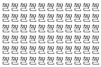 【脳トレ】「㠰」の中に紛れて1つ違う文字がある！？あなたは何秒で探し出せるかな？？【違う文字を探せ！】
