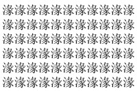【脳トレ】「湪」の中に紛れて1つ違う文字がある！？あなたは何秒で探し出せるかな？？【違う文字を探せ！】