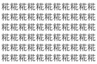 【脳トレ】「糀」の中に紛れて1つ違う文字がある！？あなたは何秒で探し出せるかな？？【違う文字を探せ！】