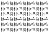 【脳トレ】「栙」の中に紛れて1つ違う文字がある！？あなたは何秒で探し出せるかな？？【違う文字を探せ！】