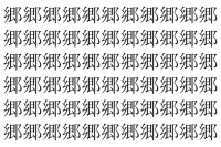 【脳トレ】「郷」の中に紛れて1つ違う文字がある！？あなたは何秒で探し出せるかな？？【違う文字を探せ！】