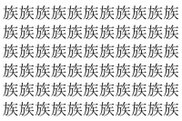 【脳トレ】「族」の中に紛れて1つ違う文字がある！？あなたは何秒で探し出せるかな？？【違う文字を探せ！】