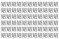 【脳トレ】「䂏」の中に紛れて1つ違う文字がある！？あなたは何秒で探し出せるかな？？【違う文字を探せ！】