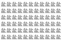【脳トレ】「盆」の中に紛れて1つ違う文字がある！？あなたは何秒で探し出せるかな？？【違う文字を探せ！】