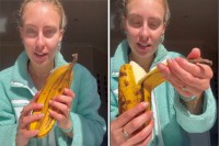 なんだか太すぎるバナナ！その皮を剥くと中身にビックリ！！【海外・動画】