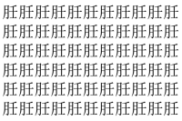 【脳トレ】「䏕」の中に紛れて1つ違う文字がある！？あなたは何秒で探し出せるかな？？【違う文字を探せ！】