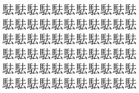 【脳トレ】「䮃」の中に紛れて1つ違う文字がある！？あなたは何秒で探し出せるかな？？【違う文字を探せ！】
