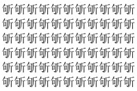 【脳トレ】「斪」の中に紛れて1つ違う文字がある！？あなたは何秒で探し出せるかな？？【違う文字を探せ！】