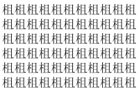 【脳トレ】「柤」の中に紛れて1つ違う文字がある！？あなたは何秒で探し出せるかな？？【違う文字を探せ！】