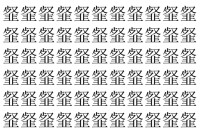 【脳トレ】「韰」の中に紛れて1つ違う文字がある！？あなたは何秒で探し出せるかな？？【違う文字を探せ！】