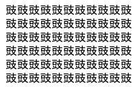 【脳トレ】「豉」の中に紛れて1つ違う文字がある！？あなたは何秒で探し出せるかな？？【違う文字を探せ！】