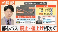 東京でも相次ぐ路線バス減便&値上げ、背景に運転士不足…「カスハラ」による離職も【Nスタ解説】