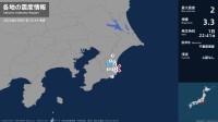 千葉県で最大震度2の地震　千葉県・睦沢町、長南町