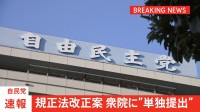 【速報】自民党が政治資金規正法改正案を衆議院に単独で提出