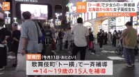 歌舞伎町「トー横」で15人を一斉補導　中には北海道の女子高校生も