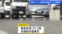 「マジで暑い」6月なのに…今年初の猛暑日35.2℃を観測　熱中症で救急搬送相次ぐ