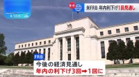 【速報】アメリカFRB　年内の利下げ回数見通し3回→1回に減少