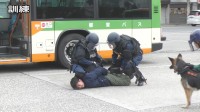 警視庁と東京都交通局がバスジャック想定し…拳銃男制圧＆爆発物処理訓練　警備犬も出動