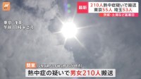 【速報】関東で210人 熱中症疑いで搬送　茨城・土浦で最高気温が37.5℃