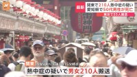 熱中症疑い 愛知・春日井市では50代男性が死亡　関東で210人が搬送　JNN集計（9日午後5時15分時点）
