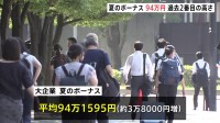 大手企業 夏のボーナス　94万円で過去2番目の高さ　経団連最終集計