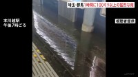 県庁に落雷も…埼玉8自治体と群馬・山梨で1時間に100ミリ以上の猛烈な雨　線路が冠水し新幹線にも影響　航空機も欠航や出発地に引き返した便も