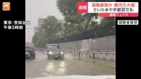 台風離れた都内でも激しい雨　東京23区の一部でも大雨警報　大気の状態が非常に不安定