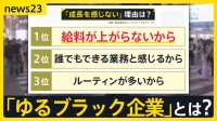 民間企業で働く人の給与は平均460万円で3年連続増　ただ男女格差は拡大 “ホワイトすぎて自分の成長を感じない”「ゆるブラック企業」とは？【news23】