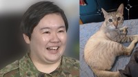 【やす子】推定5歳の保護猫にメロメロ　初日からラブラブ