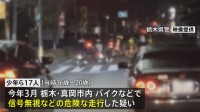 「ラストランなので派手に…」バイクなどで集団暴走か　少年ら17人検挙　栃木・真岡市