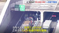 圏央道で車6台が絡む事故　乗用車がトレーラーとキャリアカーに挟まれる　1人が意識不明　トレーラー運転の男を現行犯逮捕　警視庁　東京・あきる野市