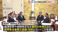 自民・国民　幹事長会談　政策責任者間の協議開始で合意　経済対策や税制などをめぐって