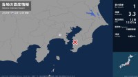 神奈川県で最大震度1の地震　神奈川県・藤沢市