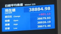 【速報】日経平均株価が一時500円以上値上がり