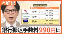 「ランチ1回できちゃいそう」ネットなら無料でも…銀行振込手数料値上げで1000円台目前に【Nスタ解説】