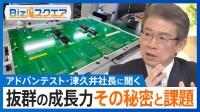 半導体テスト装置「アドバンテスト」個人投資家にとって人気銘柄　背景にあるのは抜群の成長力　津久井幸一社長に成長の秘密と課題を聞く【Bizスクエア】