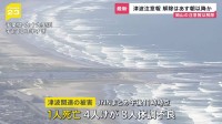 気象庁 すべての「津波警報」を「注意報」に切り替え　今回の津波に関する全国の被害 1人死亡 4人けが 8人体調不良（JNNまとめ）