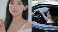 【 天木じゅん 】ポルシェ＆フェラーリを運転 “どこでも連れて行くよ” 　V6エンジンのスタートに「この音大好き♡」