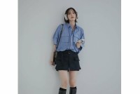 【 本田翼 】　ストライプシャツのおしゃれコーデ　オフショット披露　「切ってのせるだけの簡単のっけご飯」も公開