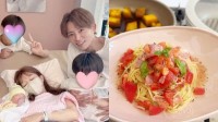 【 杉浦太陽 】妻・辻󠄀希美さんからのリクエスト「冷製パスタ作ったよ」　辻󠄀さんも料理に参加「ノンも赤ちゃんも元気」