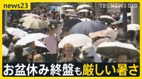 お盆休み終盤も厳しい暑さ　熱中症対策に夜のドッグランが人気　記録的大雨で被災の熊本にはボランティアの姿【news23】