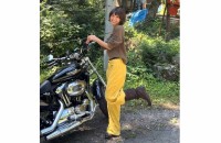 【 笠井海夏子 】 「昨日は819の日だったからバイク乗ってきたど」「久々に峠　走ったら、怖かったぁ」　愛車でツーリング