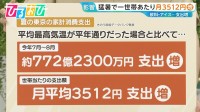 「猛暑」が夏の家計を直撃！東京で月平均3512円増　“猛暑インフレ”いつまで続く？【ひるおび】