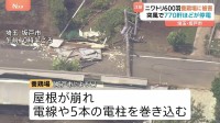 突風が発生 釣り堀の魚500匹が被害に… 養鶏場では屋根が飛ばされ一時停電　けが人なしも600羽のニワトリの被害状況を確認中