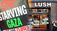 英LUSH全店舗一日閉鎖　「ガザの飢餓を止めよう」連帯示すキャンペーン活動を実施